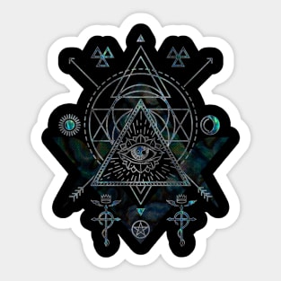 Mystical Sacred Geometry Ornament Sticker